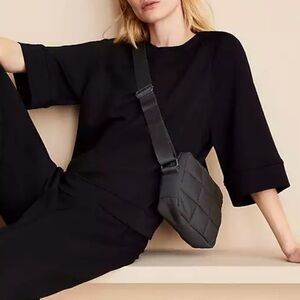 Lou & Grey Black Scuba Soft Raglan Tee